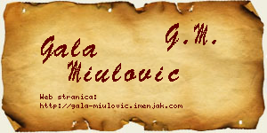 Gala Miulović vizit kartica